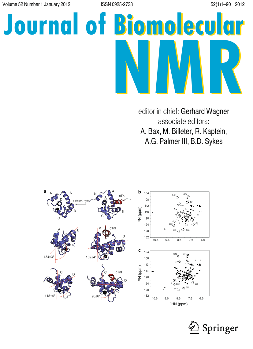 Journal of Biomolecular NMR Cover Image